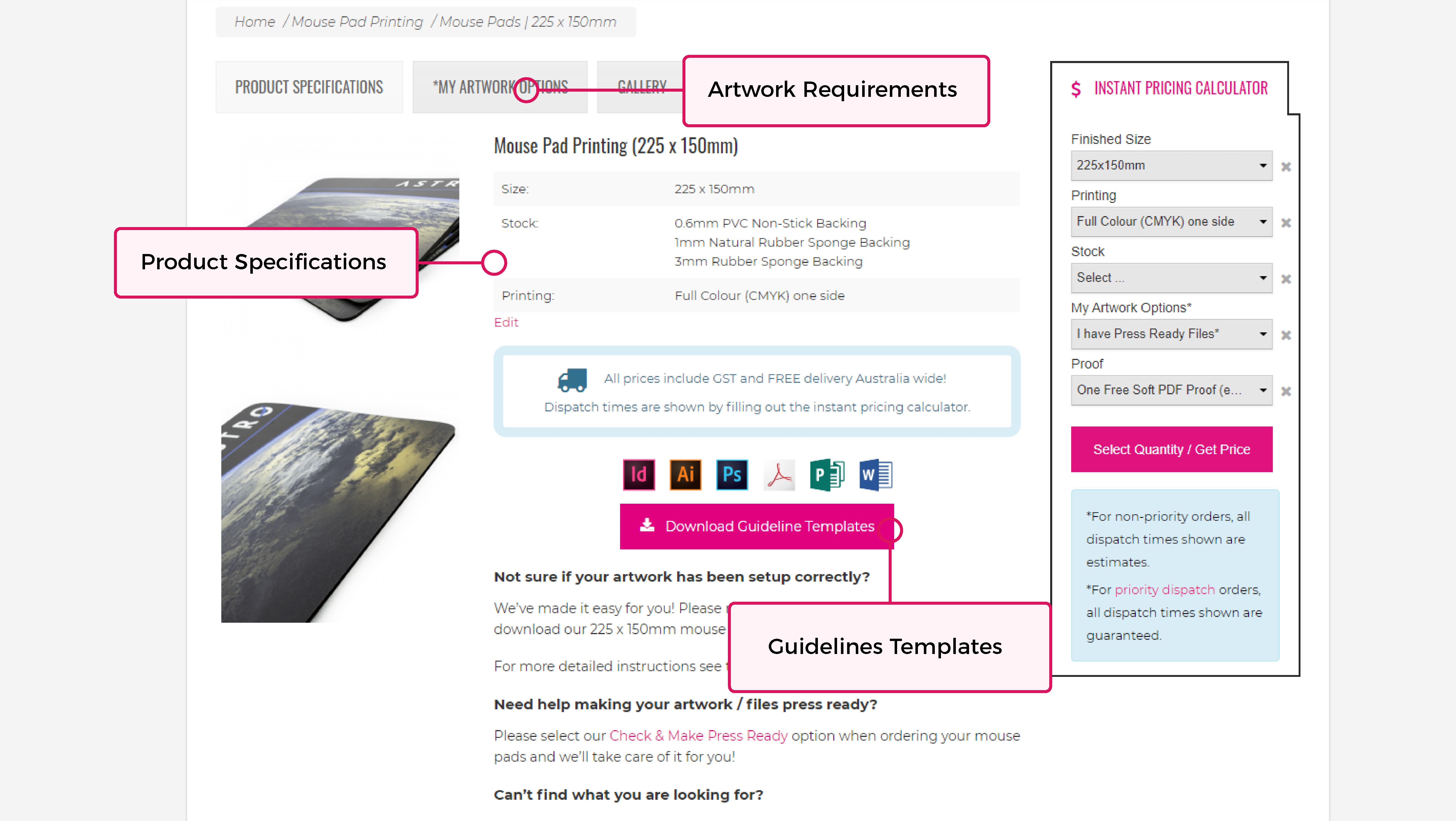 Confirming Product Specifications