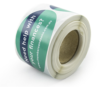 Oval Stickers on Rolls