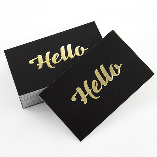 Business Cards Raised Metal Gold