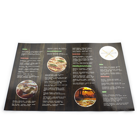 Flat Laminated Table Menu