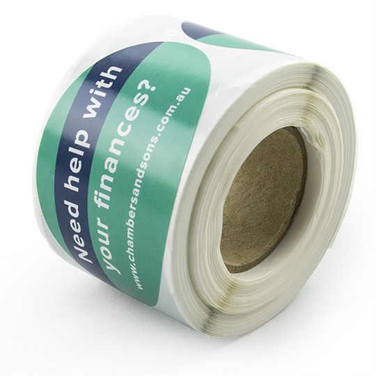 Oval Stickers on Rolls