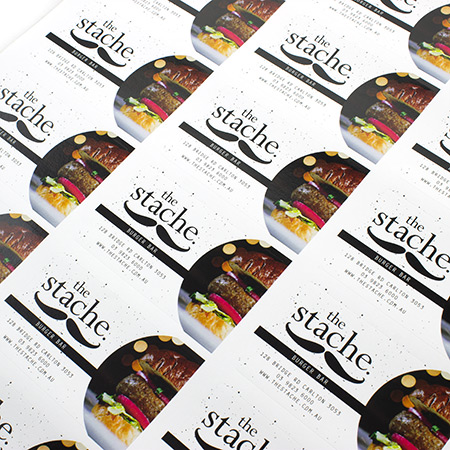 Rectangle 90x55mm stickers on sheets