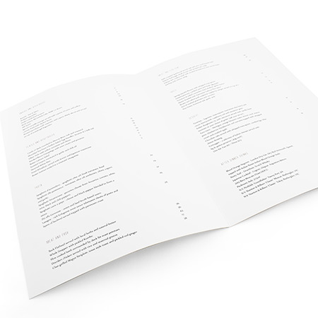 A3 folding to A4 Menu