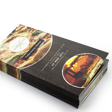 A4 Folding to DL Menu 350gsm Gloss