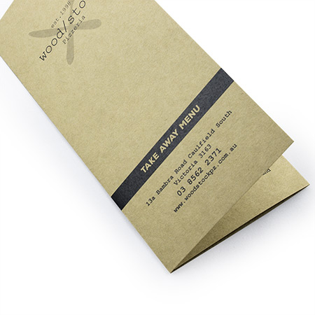 A4 Folding to DL Menu Kraft Paper