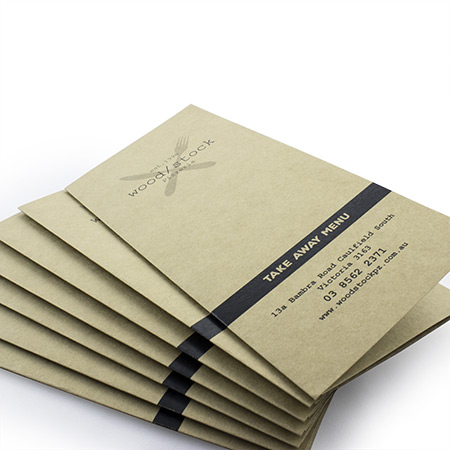 A4 Folding to DL Menu Kraft Paper