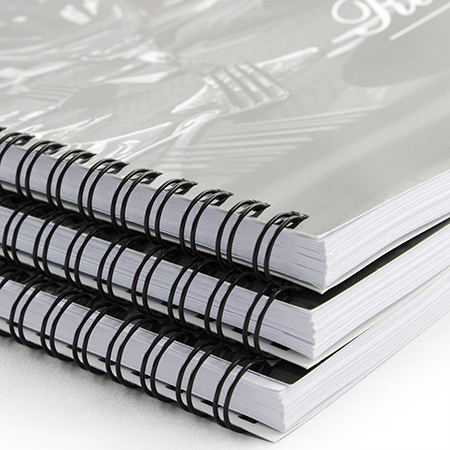 A4 Wire Bound 350gsm Laminated Covers