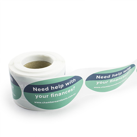 Oval Stickers on Roll