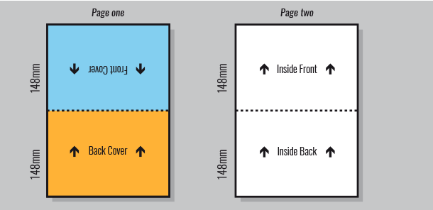 Portrait A4 Half Fold A5 Dimensions