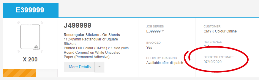 After Approval Dispatch Estimate