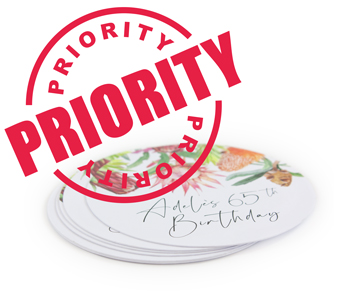 Custom Shape Cards inc Priority Dispatch